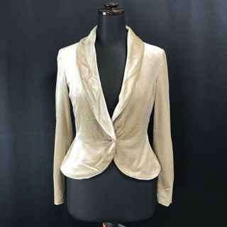 日本製★ロートレアモン/LAUTREAMONT★ベロアジャケット【1/レディースS/ベージュ系/beige】Jackets/Made in Japan◆cBH274(その他)