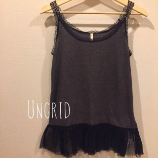 アングリッド(Ungrid)のアングリッド♡ドットチュールフリルキャミ(キャミソール)