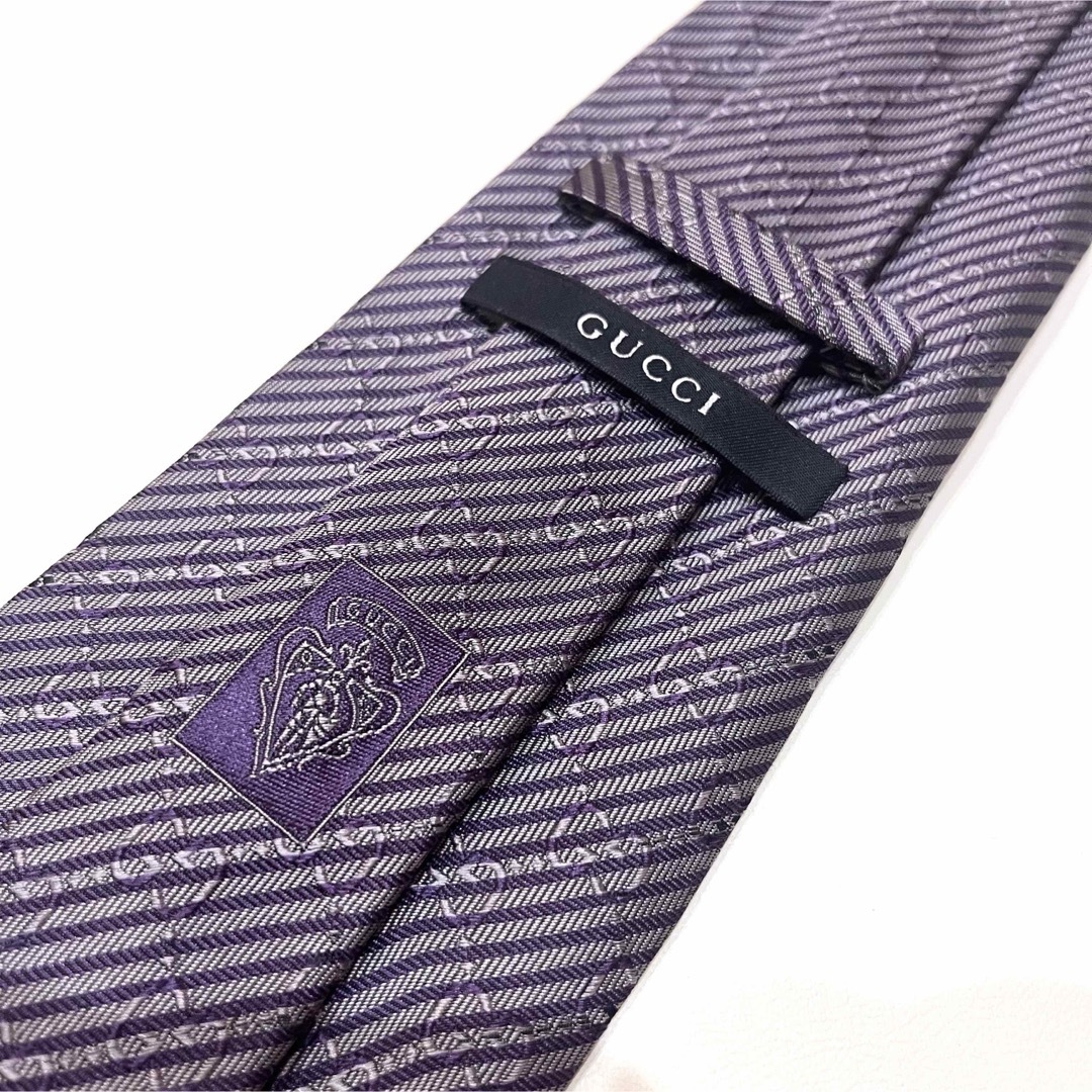 GUCCI - 【即日発送】 GUCCI グッチ ネクタイ GG柄 パープル 紫 GUCCI - 【即日発送】 GUCCI グッチ ネクタイ GG柄 パープル 紫
