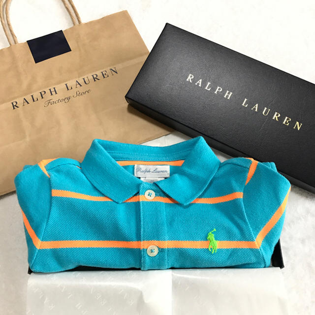 Ralph Lauren(ラルフローレン)のギフトBOX☆新品✨ポロシャツ ショートオール 9M/75 キッズ/ベビー/マタニティのベビー服(~85cm)(ロンパース)の商品写真