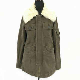 日本製★ヒステリックス★フルダブルジップ/モッズコート/アウター【Women's size-F/カーキ】比翼仕立て/ロゴ釦/多ポケット/HYSTERICS/Made in Japan◆BC345L(その他)