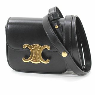 セリーヌ(CELINE)の【新品】セリーヌ ミニ クロード トリオンフ ミニショルダーバッグ 黒 レザー 本革 カーフ レディース 10I513DPV.38NO CELINE バッグ BAG 斜め掛け 肩掛け ブランド カーフレザー【新品】(ショルダーバッグ)