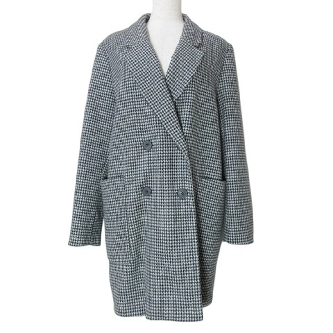 ZARA - ザラ チェスターコート ダブル 千鳥格子 チェック ミドル ZARA - ザラ チェスターコート ダブル 千鳥格子 チェック ミドル