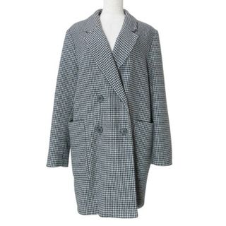 ZARA - ザラ チェスターコート ダブル 千鳥格子 チェック ミドル ZARA - ザラ チェスターコート ダブル 千鳥格子 チェック ミドル