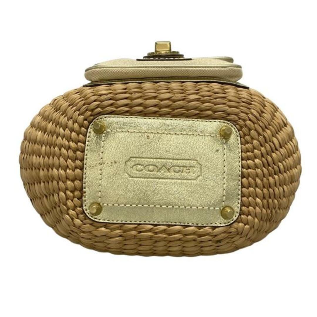 COACH - COACH(コーチ) ハンドバッグ ストライプ ストロー COACH - COACH(コーチ) ハンドバッグ ストライプ ストロー