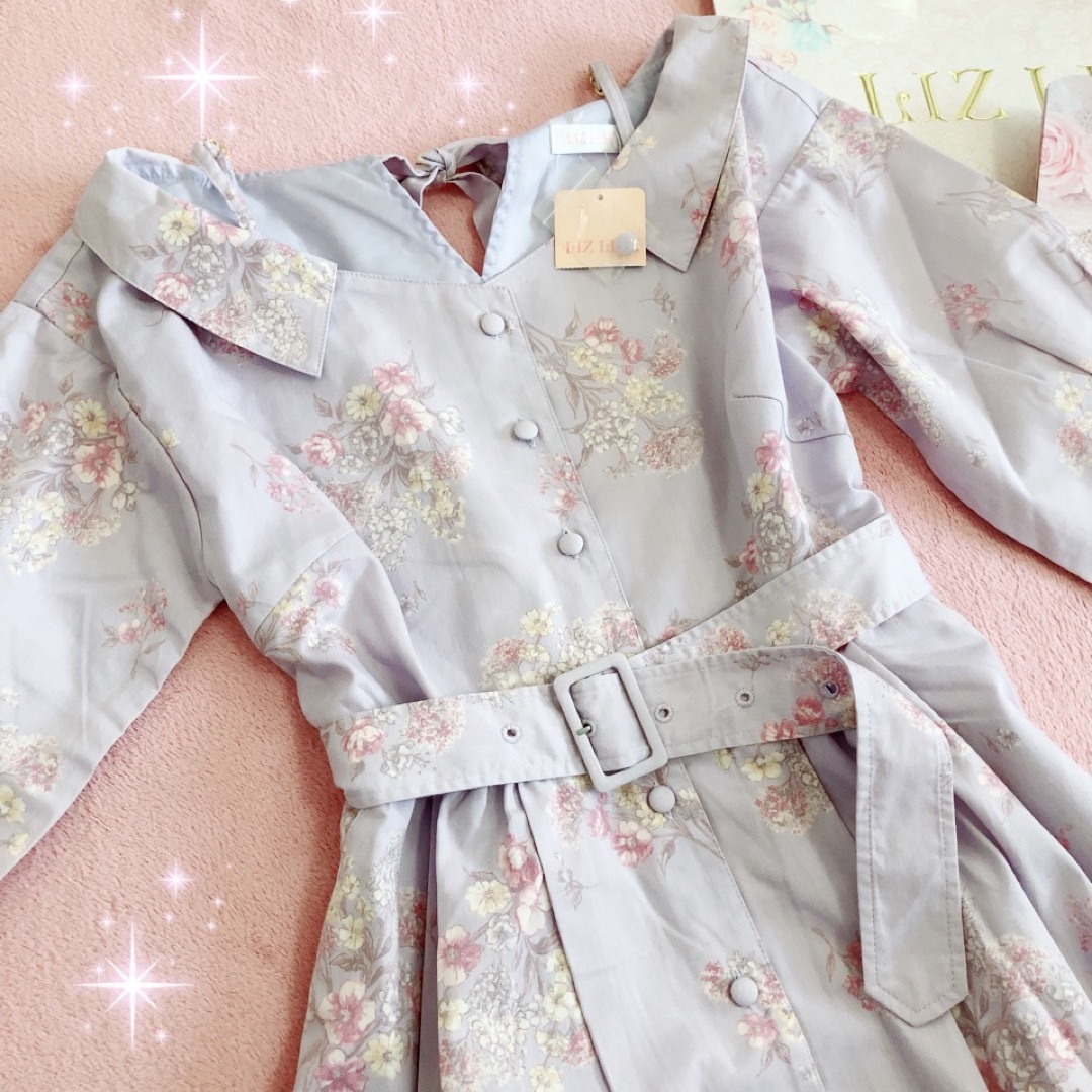 LIZ LISA(リズリサ)の☆LIZ LISAリズリサ☆イノセントフラワー柄ワンピース☆新品ラベンダー☆ レディースのワンピース(ひざ丈ワンピース)の商品写真
