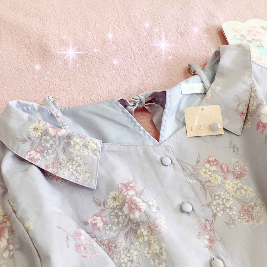 LIZ LISA(リズリサ)の☆LIZ LISAリズリサ☆イノセントフラワー柄ワンピース☆新品ラベンダー☆ レディースのワンピース(ひざ丈ワンピース)の商品写真