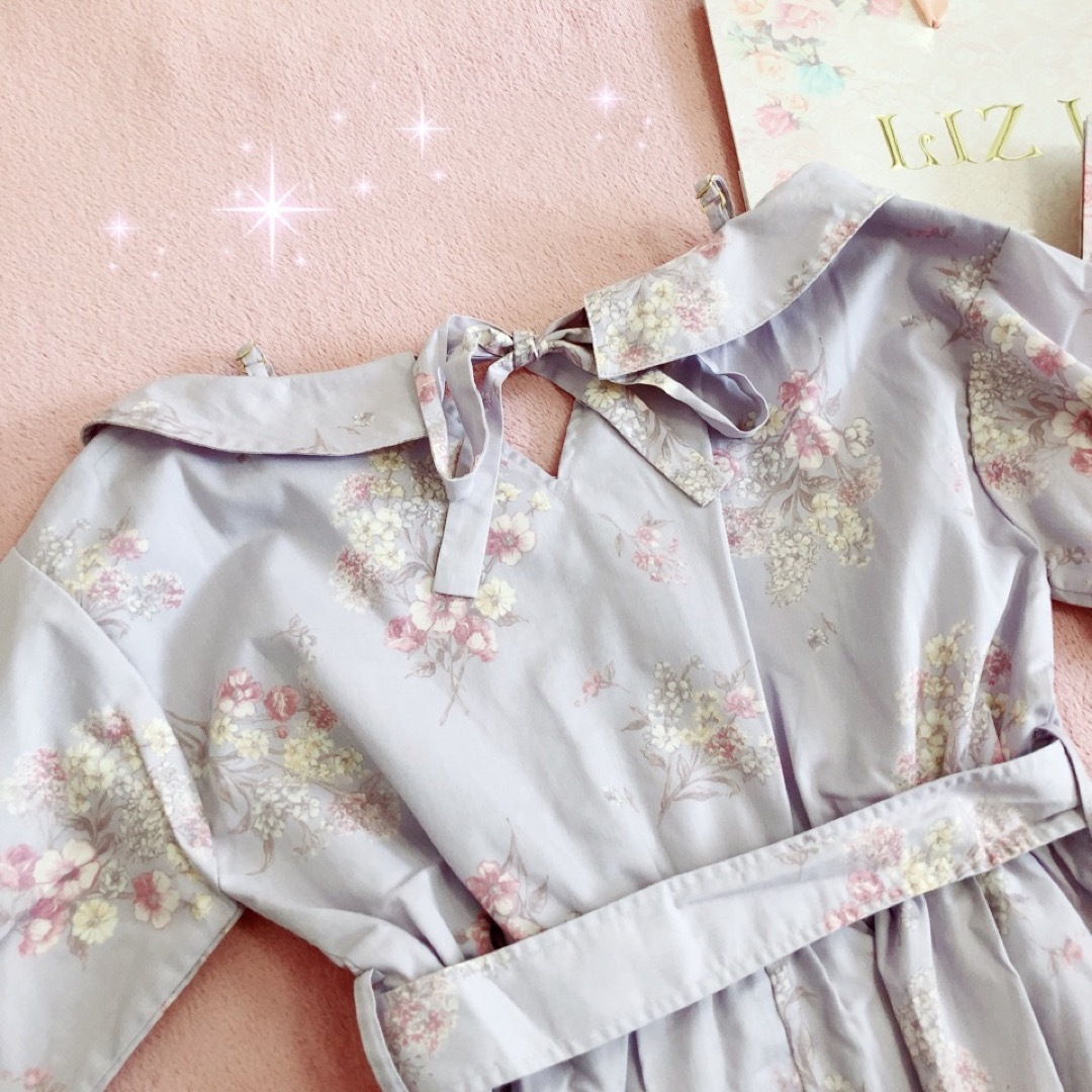 LIZ LISA(リズリサ)の☆LIZ LISAリズリサ☆イノセントフラワー柄ワンピース☆新品ラベンダー☆ レディースのワンピース(ひざ丈ワンピース)の商品写真