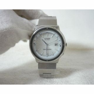 シチズン(CITIZEN)のシチズン　ラジオコントロール　ソーラー腕時計　「動作確認済み」　4‐T00707(腕時計(アナログ))