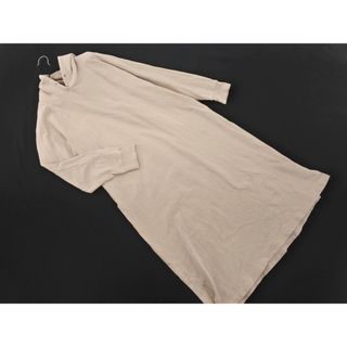 グローバルワーク(GLOBAL WORK)のGLOBAL WORK グローバルワーク ロング パーカー ワンピース sizeL/ベージュ ◇■ レディース(ロングワンピース/マキシワンピース)