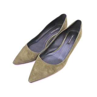 FABIO RUSCONI ファビオルスコーニ スウェード ポインテッドトゥ パンプス size36.5（225ｃｍくらい）/カーキ ◇■ レディース