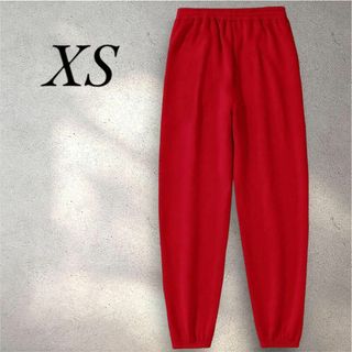 SHEIN ウエストゴムで楽ちん♪スウェットパンツ 赤 XS