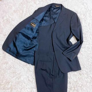 HERMES - 【美品】HERMES スーツ セットアップ ネイビー HERMES - 【美品】HERMES スーツ セットアップ ネイビー