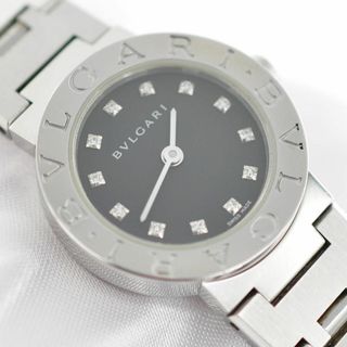 BVLGARI - BVLGARI B-zero1 12Pダイヤ クォーツ レザーベルトの BVLGARI - BVLGARI B-zero1 12Pダイヤ クォーツ レザーベルトの