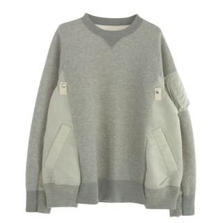 sacai - 4新品 sacai 切り替え スポンジ スウェット シャツ sacai - 4新品 sacai 切り替え スポンジ スウェット シャツ
