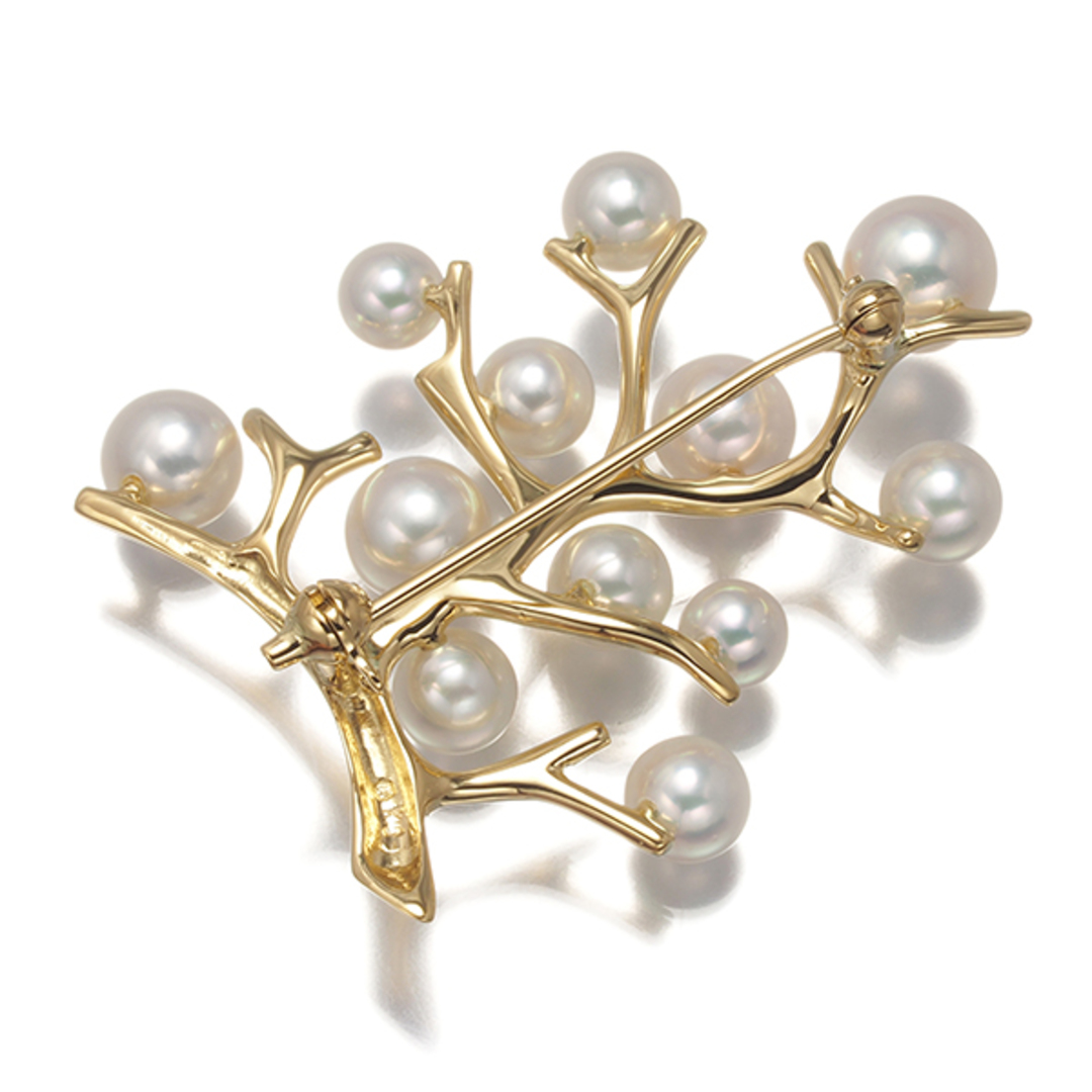 MIKIMOTO - ミキモト ブローチ パール 真珠 4.8-6.8mm 幸福の木 MIKIMOTO - ミキモト ブローチ パール 真珠 4.8-6.8mm 幸福の木