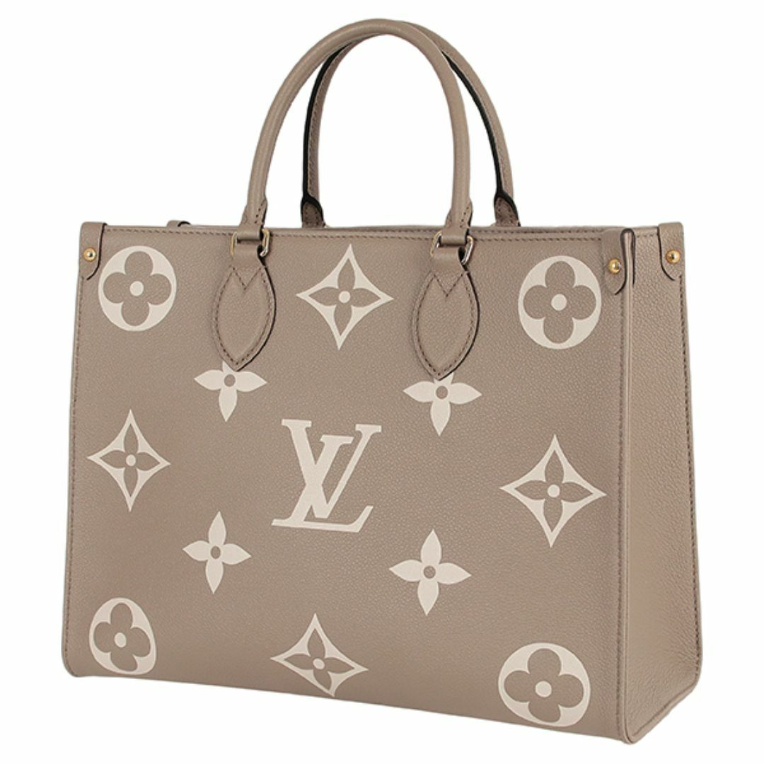 LOUIS VUITTON - ルイヴィトン オンザゴーMM バイカラー モノグラムアンプラント トゥルトレールクレーム ハンドバッグ トートバッグ ショルダーバッグ 肩掛け LVロゴ 新品 1484