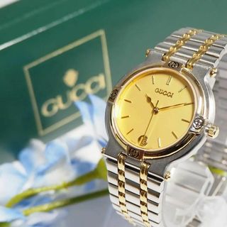 GUCCI - グッチ GUCCI デイト ゴールド・シルバーコンビ メンズ GUCCI - グッチ GUCCI デイト ゴールド・シルバーコンビ メンズ