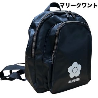 MARY QUANT - マリークワント ブラック 総柄 リュック デイジー MARY QUANT - マリークワント ブラック 総柄 リュック デイジー