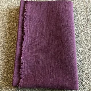 【先染　綿麻ワッシャー生地】960　パープルグレー110×100cm(生地/糸)