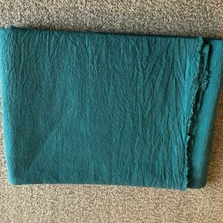 【先染　綿麻ワッシャー生地】値下げ963　スモークブルー110×200cm(生地/糸)