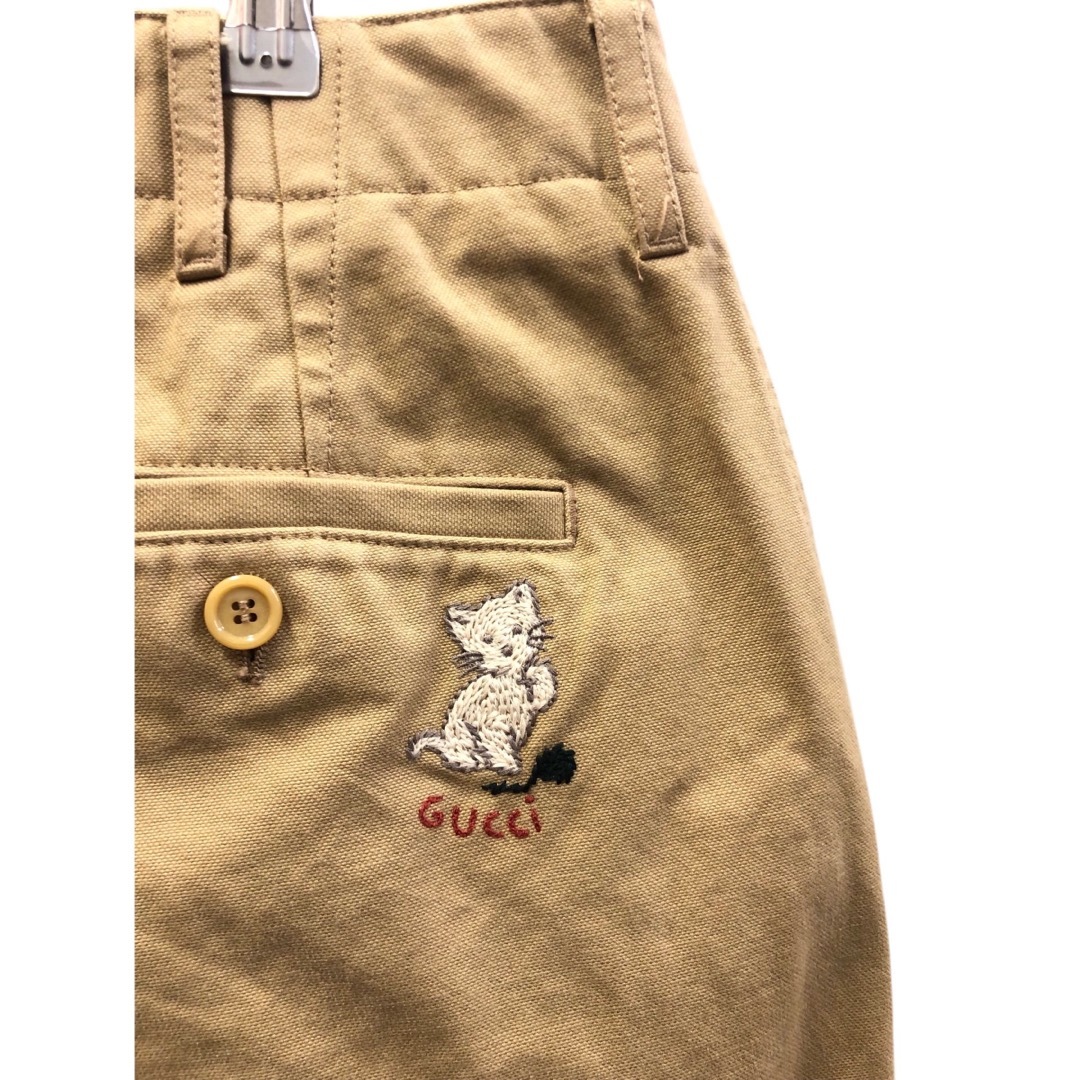 GUCCI - GUCCI グッチ 651728 キャット 刺繍 チノ トラウザー GUCCI - GUCCI グッチ 651728 キャット 刺繍 チノ トラウザー