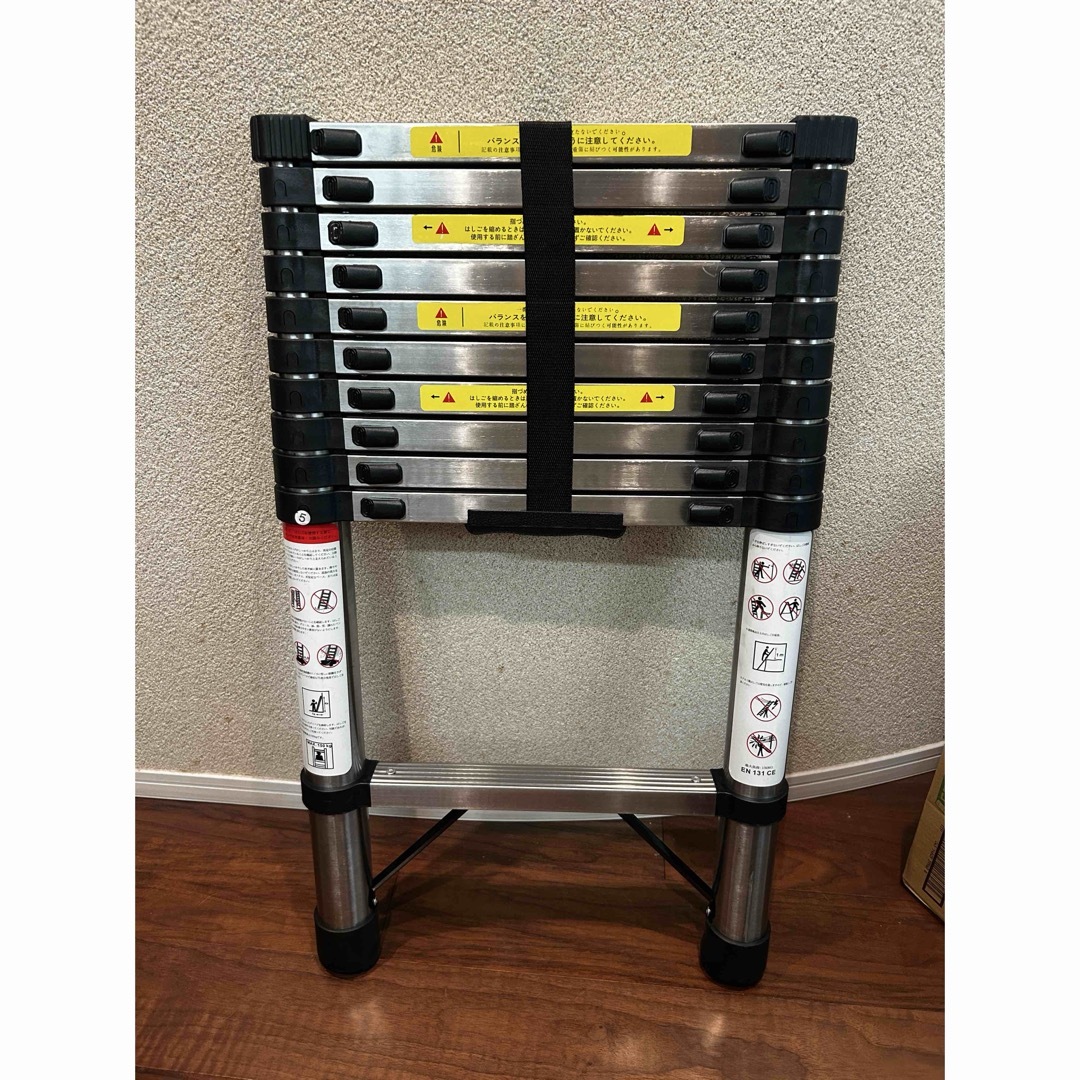 【国内在庫】 伸縮はしご ステンレス製 3.2m 工具/メンテナンス