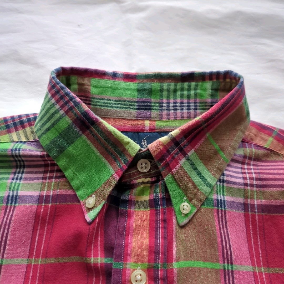 Ralph Lauren - 90sラルフローレン半袖BDシャツチェックワン Ralph Lauren - 90sラルフローレン半袖BDシャツチェックワン