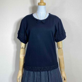 カネコイサオ(KANEKO ISAO)のワンダフルワールド🖤カットソーブラウス　袖口や裾のピコフリルが大人可愛いです👍👍(カットソー(半袖/袖なし))