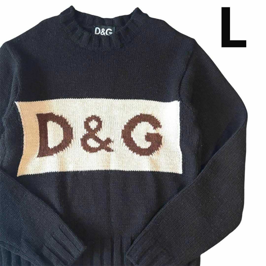 DOLCE&GABBANA - D&G ニット セーター ドルガバ 黒 ロゴ DOLCE&GABBANA - D&G ニット セーター ドルガバ 黒 ロゴ