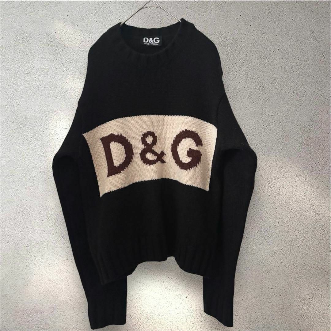 DOLCE&GABBANA - D&G ニット セーター ドルガバ 黒 ロゴ DOLCE&GABBANA - D&G ニット セーター ドルガバ 黒 ロゴ