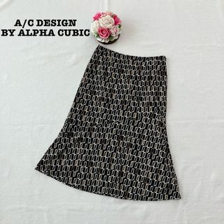 エーシーデザインバイアルファキュービック(A/C DESIGN BY ALPHA CUBIC)のエーシーデザインバイアルファキュービック レディース　ひざ丈スカート　フレア　F(ひざ丈スカート)