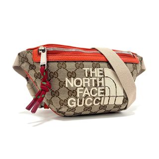 GUCCI - グッチ ノースフェイス ボディバッグ ウエストポーチ GG GUCCI - グッチ ノースフェイス ボディバッグ ウエストポーチ GG