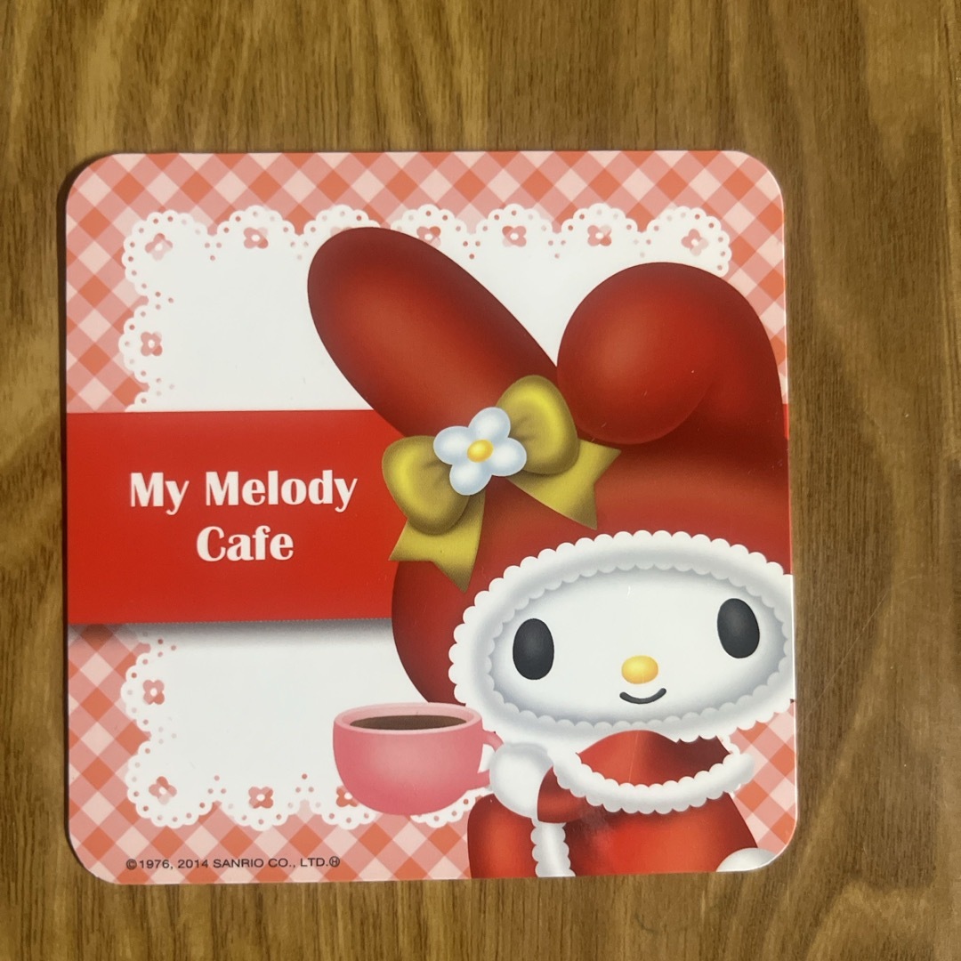 マイメロデイ カフェ コースター エンタメ/ホビーのおもちゃ/ぬいぐるみ(キャラクターグッズ)の商品写真