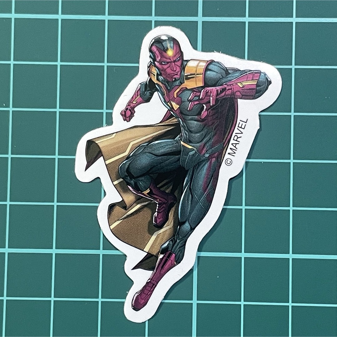ST212 防水ステッカー シール アベンジャーズ ジャービス ヴィジョン インテリア/住まい/日用品の文房具(シール)の商品写真