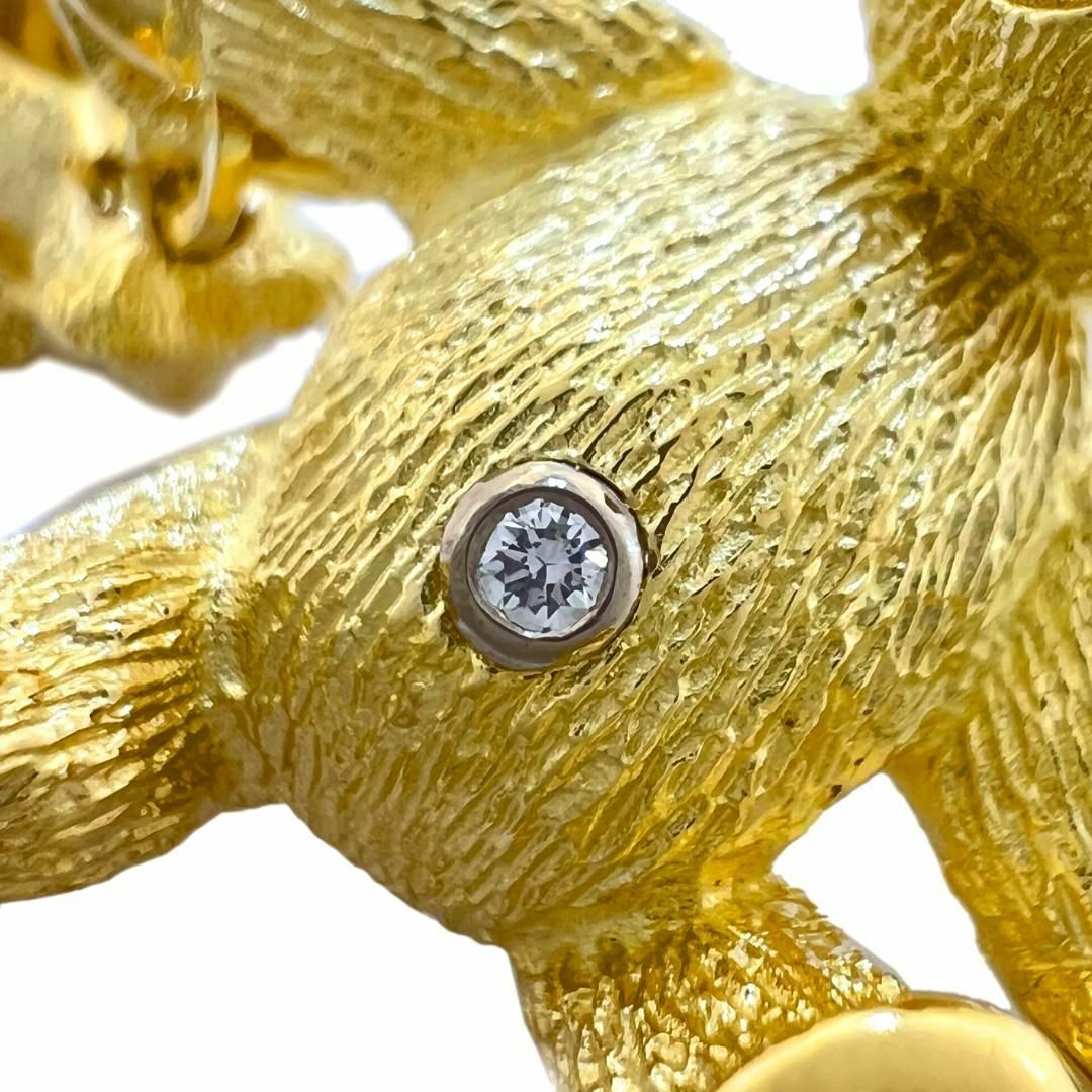 Tiffany & Co. - 極美品 ティファニー ブローチ テディベア K18 Tiffany & Co. - 極美品 ティファニー ブローチ テディベア K18