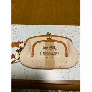 COACH - COACH 新品 未使用 ポーチ レディース 定番 6648 カーキ COACH - COACH 新品 未使用 ポーチ レディース 定番 6648 カーキ