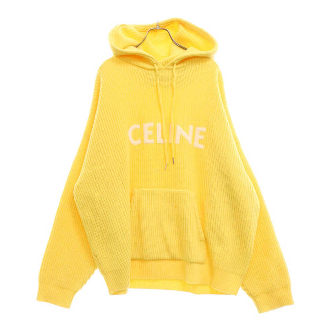 CELINE - CELINE セリーヌ Embroidered Knit Wool Hoodie CELINE - CELINE セリーヌ Embroidered Knit Wool Hoodie