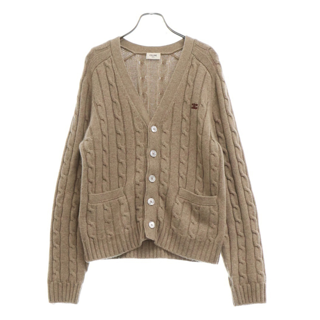 CELINE - CELINE セリーヌ 23AW Triomphe Cardigan Cable Knit CELINE - CELINE セリーヌ 23AW Triomphe Cardigan Cable Knit