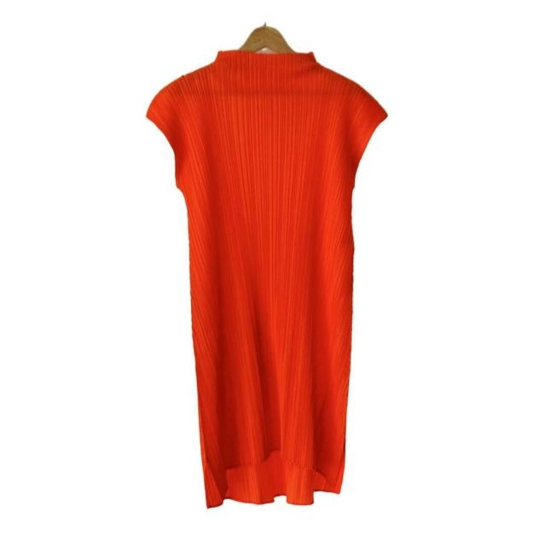 PLEATS PLEASE フラワー柄ハイネックカットソー長袖花オレンジ PLEATS PLEASE フラワー柄ハイネックカットソー長袖花オレンジ