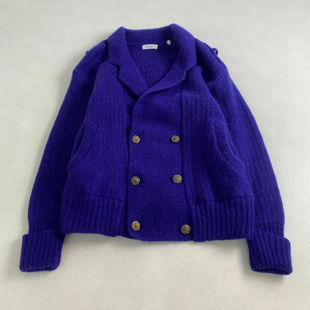 VINTAGE - 美品　ヴィンテージ　カーディガン　大きいサイズ　モヘア　毛足長　金ボタン
