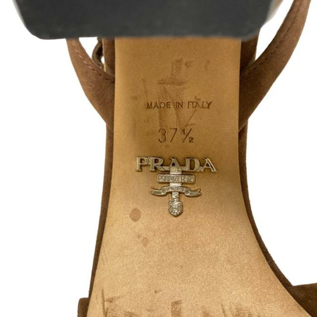 PRADA - PRADA(プラダ) サンダル 37 1/2 レディース - ダーク PRADA - PRADA(プラダ) サンダル 37 1/2 レディース - ダーク