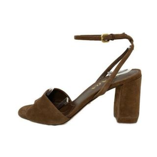 PRADA - PRADA(プラダ) サンダル 37 1/2 レディース - ダーク PRADA - PRADA(プラダ) サンダル 37 1/2 レディース - ダーク