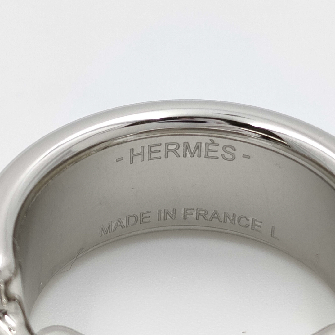 HERMES - 希少 オランプ リング PM サイズL 黒 シルバー金具の HERMES - 希少 オランプ リング PM サイズL 黒 シルバー金具の
