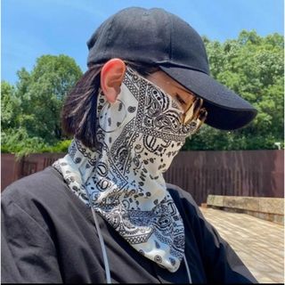 フェイスカバー　フェイスマスク UVカット　ネックカバー　マスク 紫外線対策　(バンダナ/スカーフ)