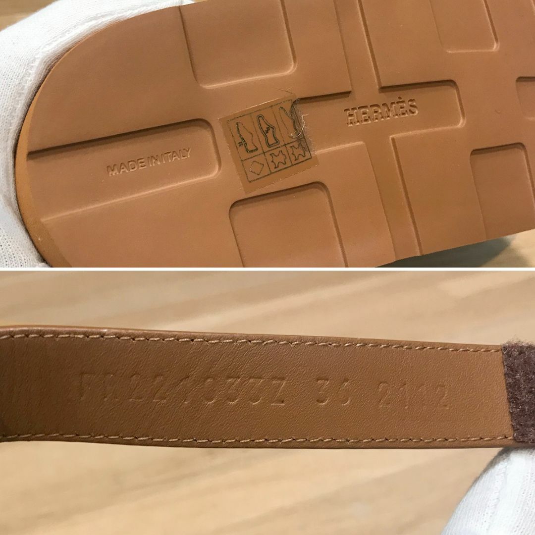 HERMES - 新品未使用 エルメス 現行 エニド サンダル ナチュラル HERMES - 新品未使用 エルメス 現行 エニド サンダル ナチュラル