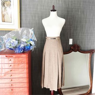 GUCCI - 極美品 GUCCI グッチ ダブルチェーン スカート チェック GUCCI - 極美品 GUCCI グッチ ダブルチェーン スカート チェック