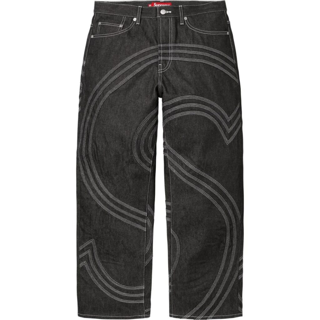Supreme - Supreme S Logo Rigid Baggy Jean Rigid黒32の通販 by Supreme - Supreme S Logo Rigid Baggy Jean Rigid黒32の通販 by