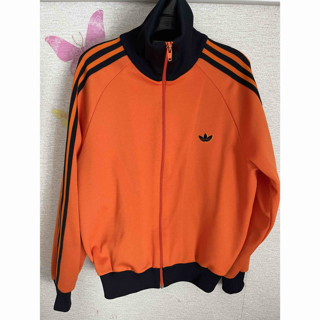 adidas◇70s/ジャージ/デサント製/トレフォイル/-/ナイロン/RED adidas◇70s/ジャージ/デサント製/トレフォイル/-/ナイロン/RED