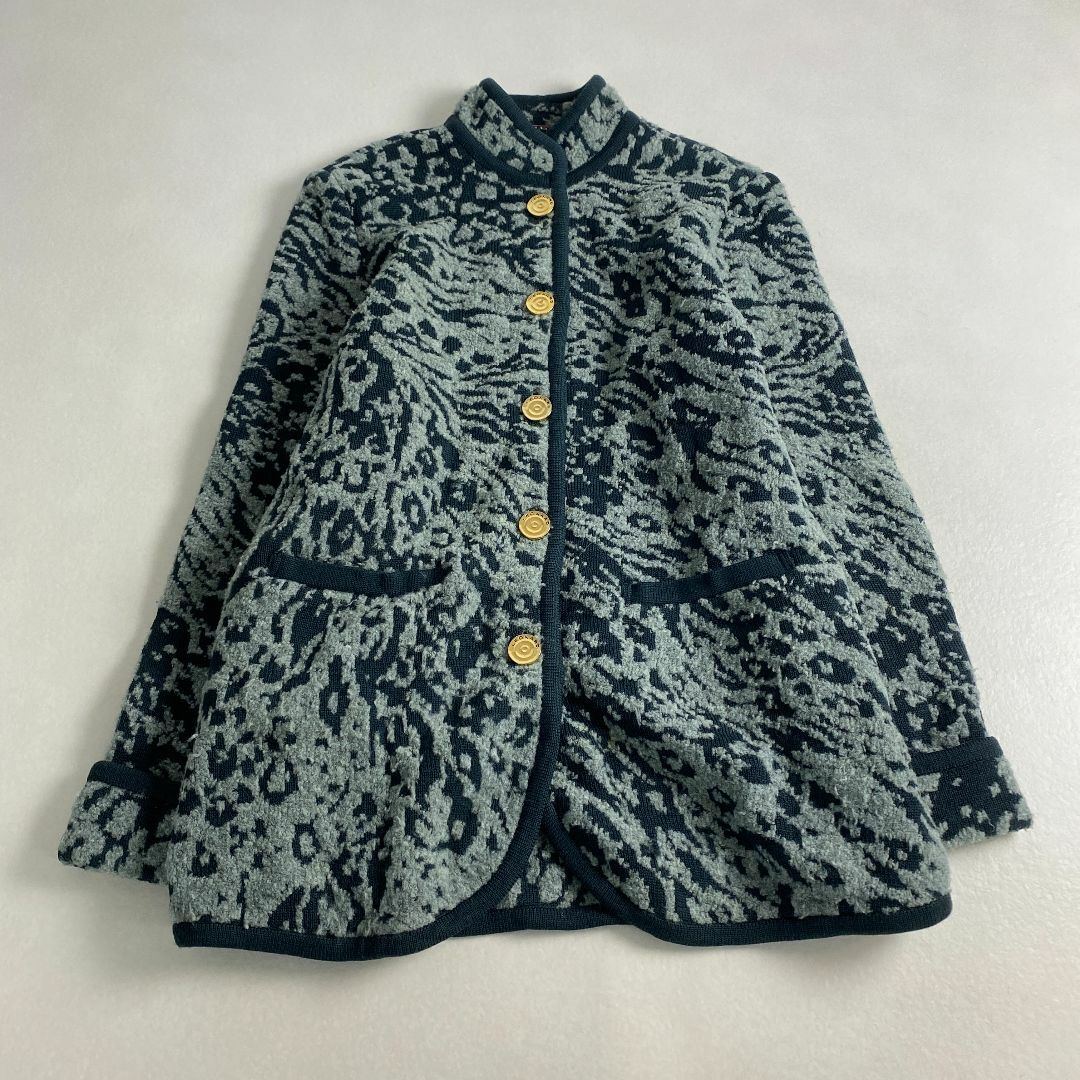 LEONARD - レオナール　ロングコート　カーディガン 毛　総柄　LEONARD M L相当